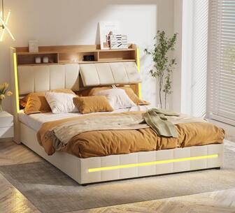 Winora Double Beige Gaslift Frame w/ Storage & USB Ports