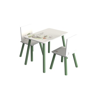 Winnie The Pooh Kids Green Table and Chair Set