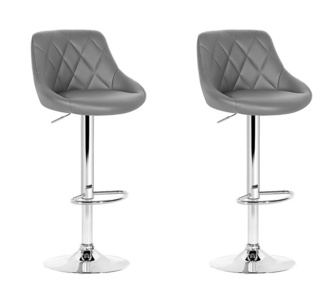 Set of 2 Wowie Grey Bar Stools