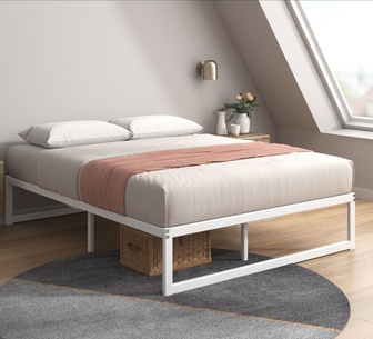 Wynne Double White Metal Bed Base