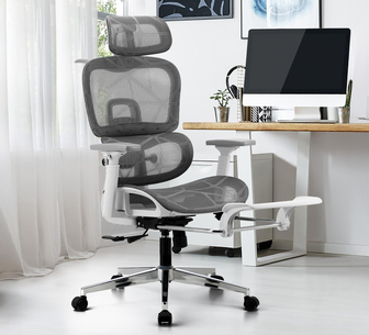Wyndell Grey Mesh Executive Ergonomic Office Chair
