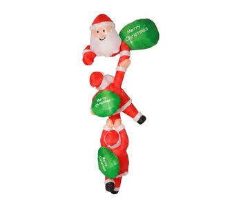 Berryflatable Christmas 8ft LED Inflatable Climbing Santa