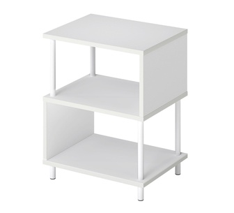 Xornel 3 Tier White Side Table