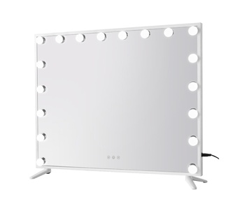 Yavira White 80x65cm Vanity w/ LED Light Makeup Mirror