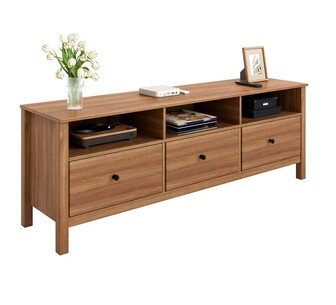 Yarran 157cm Walnut TV Unit with 3 Drawers