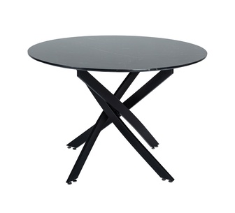 Yarah 4 Seater Black Round Dining Table