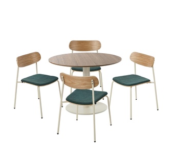 Yendra 4 Seater Multi Round Dining Table Set