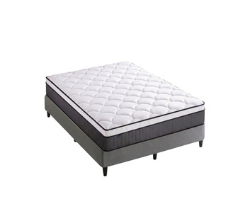 Zabi DarkGrey Ensemble BedBase & Arla Double MattressPackage