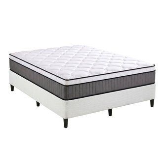 Zabi White Ensemble Bed Base & Arla Double Mattress Package