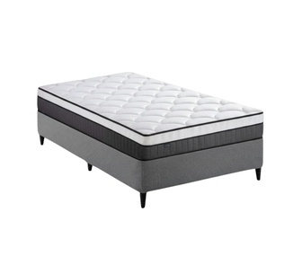 Zabi DarkGrey Ensemble BedBase & Arla Single MattressPackage