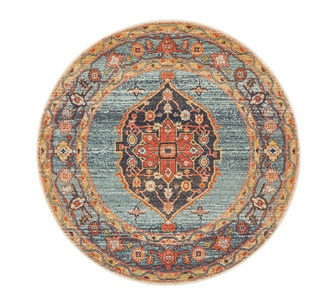 Zavian 240x240cm Rust Round Rug