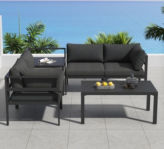 Zamba Outdoor Lounge Set Charcoal
