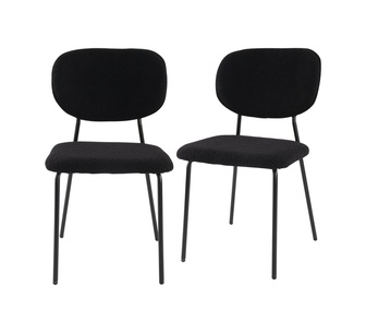 Set of 2 Zano Charcoal Dining Chair