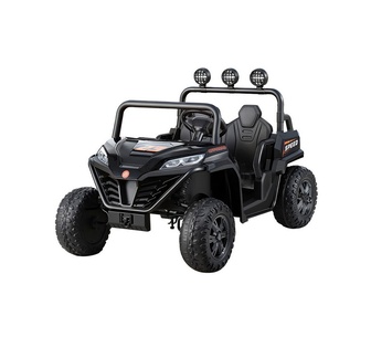 Zaru Kids Black Ride-On Remote UTV with Music