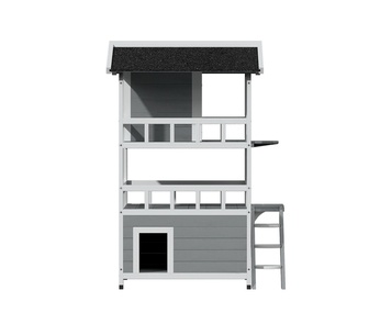 Zimba 72x72x127cm Grey Wooden Pet House