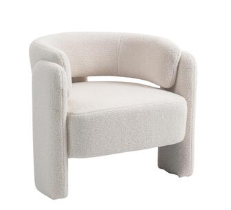 Zyris U Shape Accent Armchair White