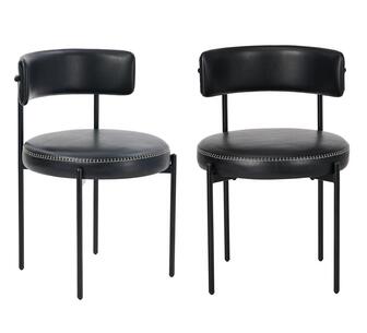 Zumma Set of 2 Dining Chairs Black