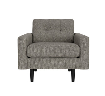 JAZZ SOFA 1 STR BLACK LEG STANDARD ABBA GREY