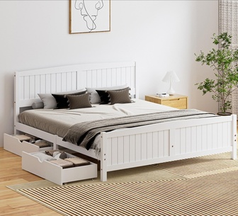Annalisa Bed Frame King With Storage White