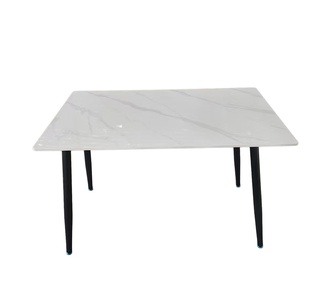 Valeria 4 Seater Dining Table Ceramic White