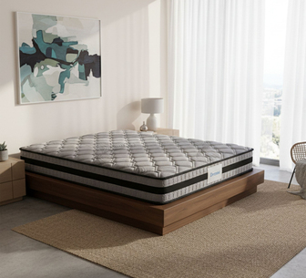 Dreamz 22cm Single Size Firm Foam Spring Mattress Dark Grey