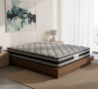 Dreamz 22cm King Single Firm Foam Spring Mattress Dark Grey
