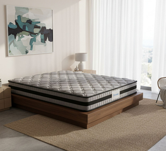 Dreamz 22cm Queen Size Firm Foam Spring Mattress Dark Grey