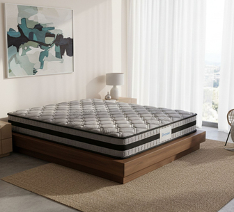 Dreamz 22cm Double Size Firm Foam Spring Mattress Dark Grey