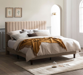 Debi Upholstered Platform Queen Bed