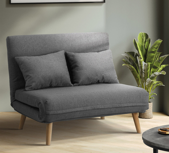 Montey 2 Seater Grey Fabric Sofa Bed