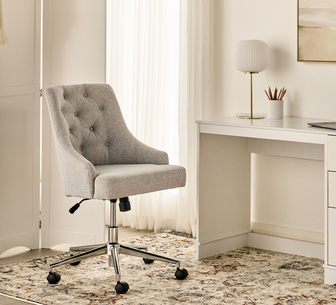 WINDSOR OFFICE CHAIR LIGHT GREY