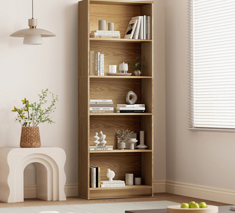 Luz 5 Tier Shelving Unit Natural