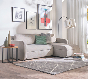 REUBEN SOFABED WITH STORAGE 3 STR PEBBLE