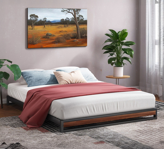 Beth 6inch Ironline Queen Platforma Bed Frame