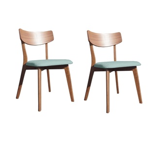 Enzo Set of 2 Dining Chairs Walnut