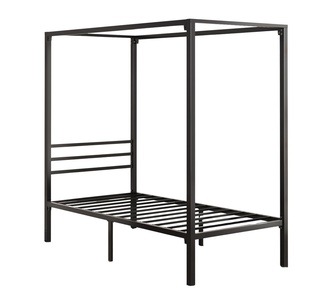 Alicia Canopy Single Bed Frame Black