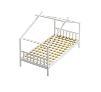 Iggy Kids House Bed Frame Single White