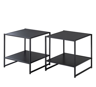 Asahi Wooden Bedside Tables Set of 2 Black