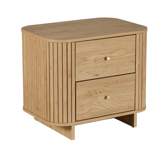 THEA BEDSIDE 2 DRAWER OAK