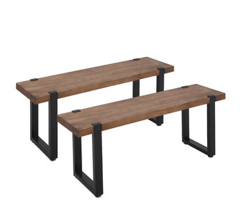 Detroit 2PCS 140X35X47Cm Dining Bench Brown