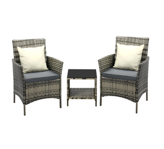 Cortes 3 Piece Lounge Set Grey