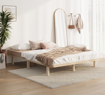 Ellisha Pine Wood Bed Base Nat Qnn