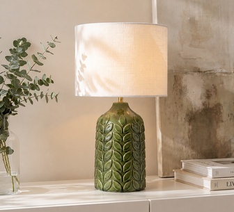 Firshaaz Ceramic Table Lamp - Green