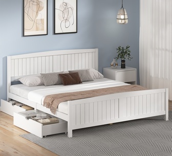 Annalisa Bed Frame King With Storage White