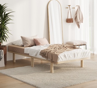Ellisha Pine Wood Bed Base Nat Sgl