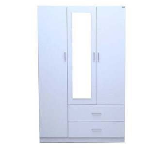 Ellis 3 Door Mirror Wardrobe with Drawers
