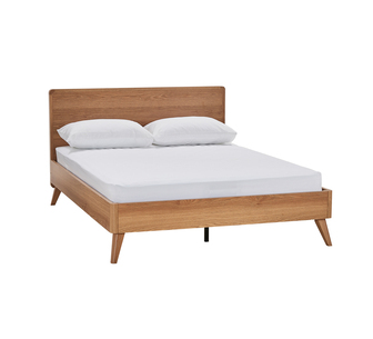 Retro Queen Oak Bed Frame