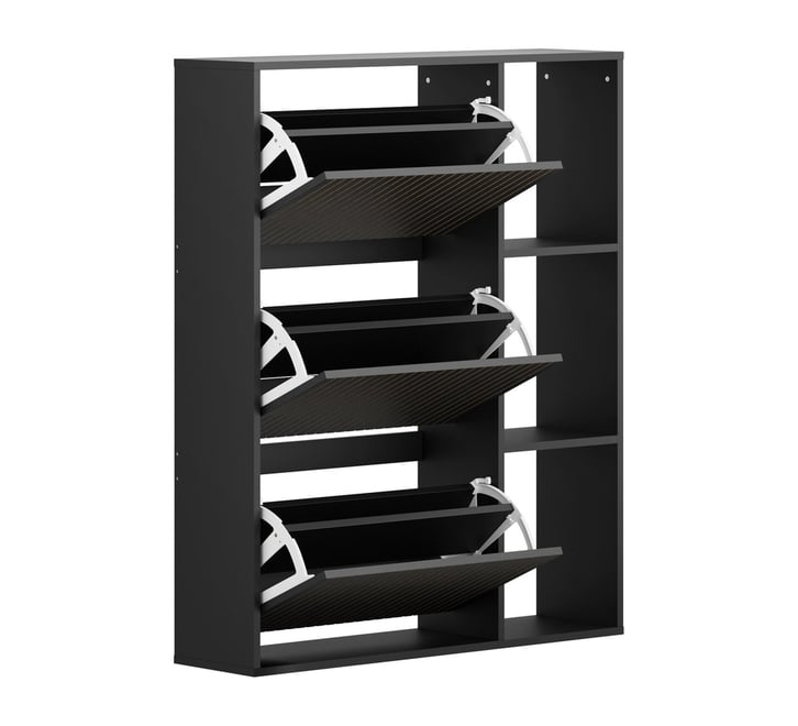 Mira Shelf Black Shoe Cabinet Shoe Cabinets