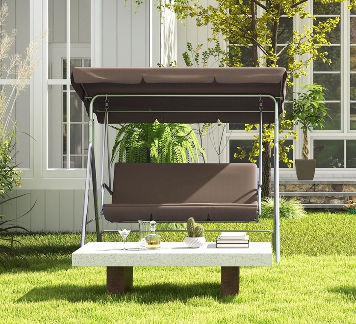 Pelorus Seater Coffee Outdoor Swing Chair New Arrivals Living