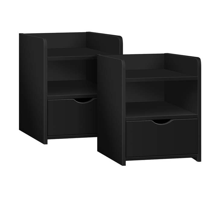 Api Ronjo Set of 2 Ronjo Black Bedside Tables | Bedside Tables